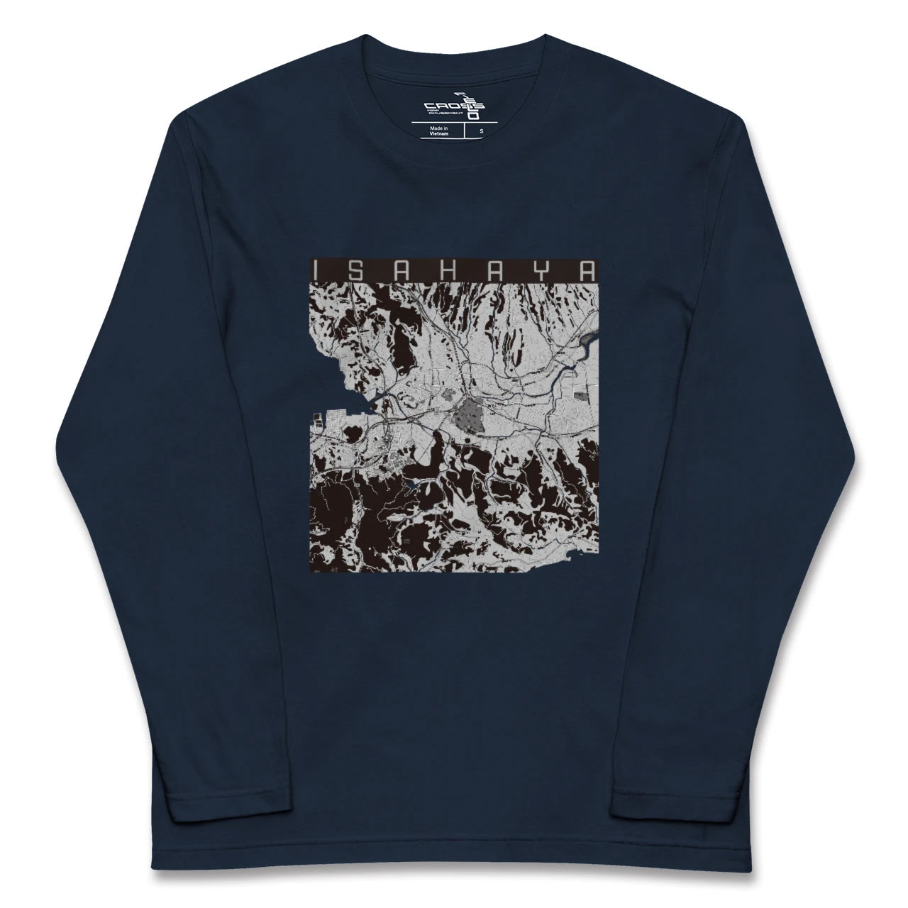 【諫早(長崎県)】地図柄ロングスリーブTシャツ
