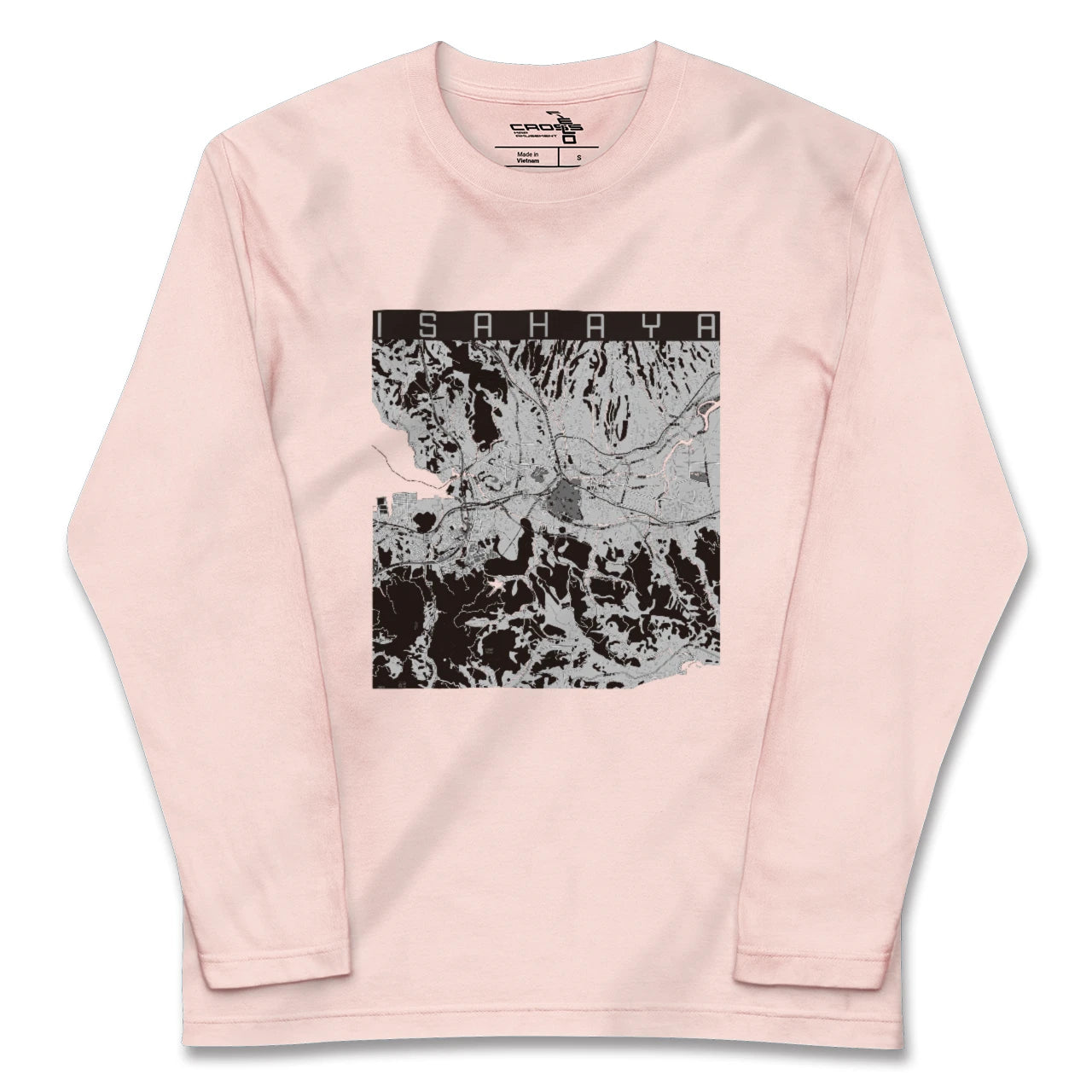 【諫早(長崎県)】地図柄ロングスリーブTシャツ