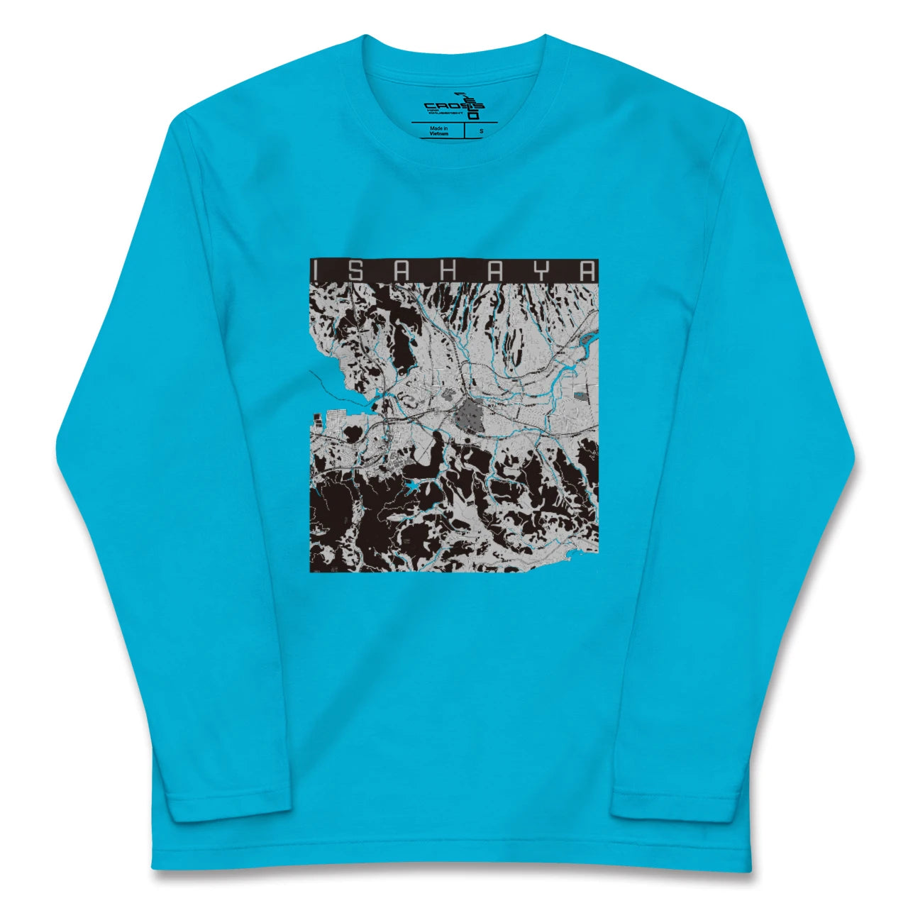 【諫早(長崎県)】地図柄ロングスリーブTシャツ