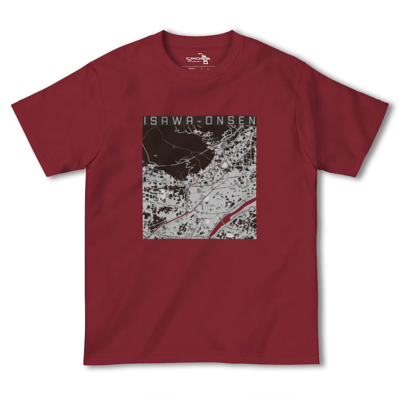 【石和温泉(山梨県)】地図柄ヘビーウェイトTシャツ