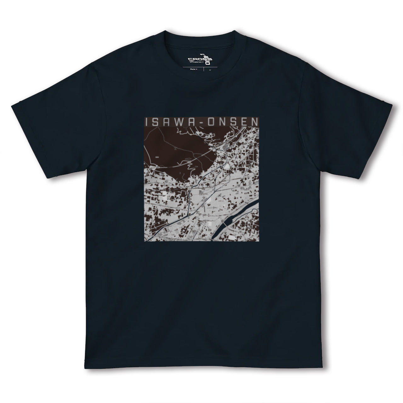 【石和温泉(山梨県)】地図柄ヘビーウェイトTシャツ