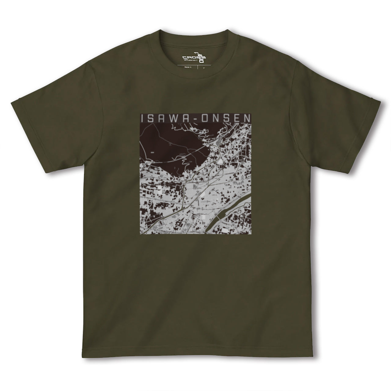 【石和温泉(山梨県)】地図柄ヘビーウェイトTシャツ