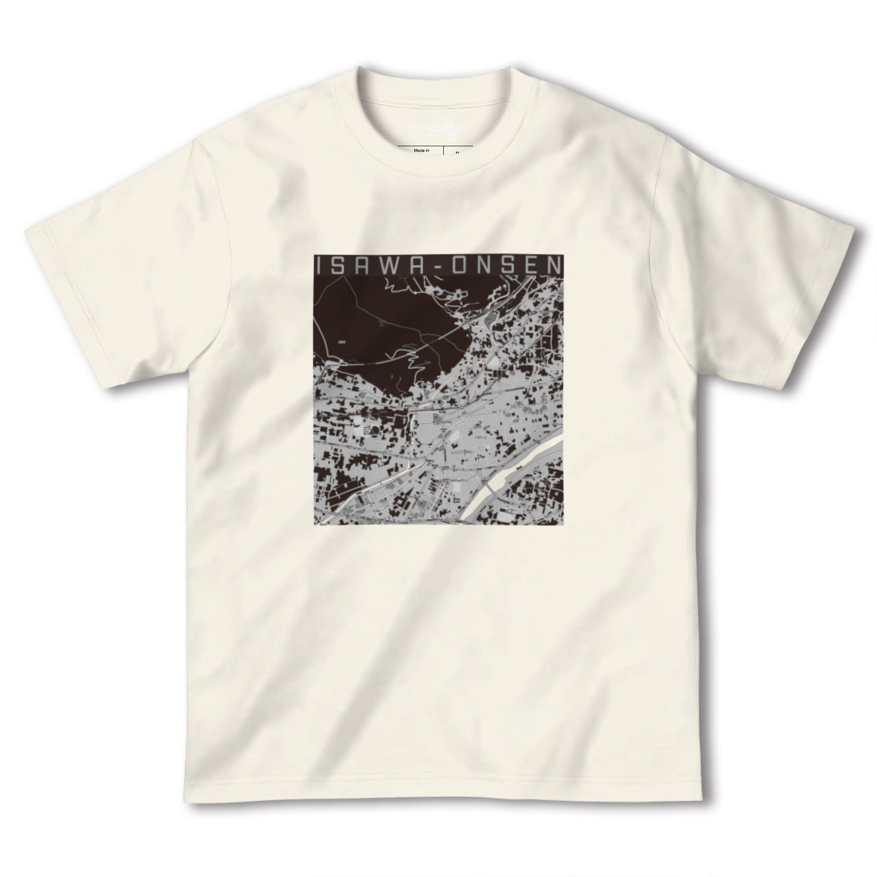 【石和温泉(山梨県)】地図柄ヘビーウェイトTシャツ
