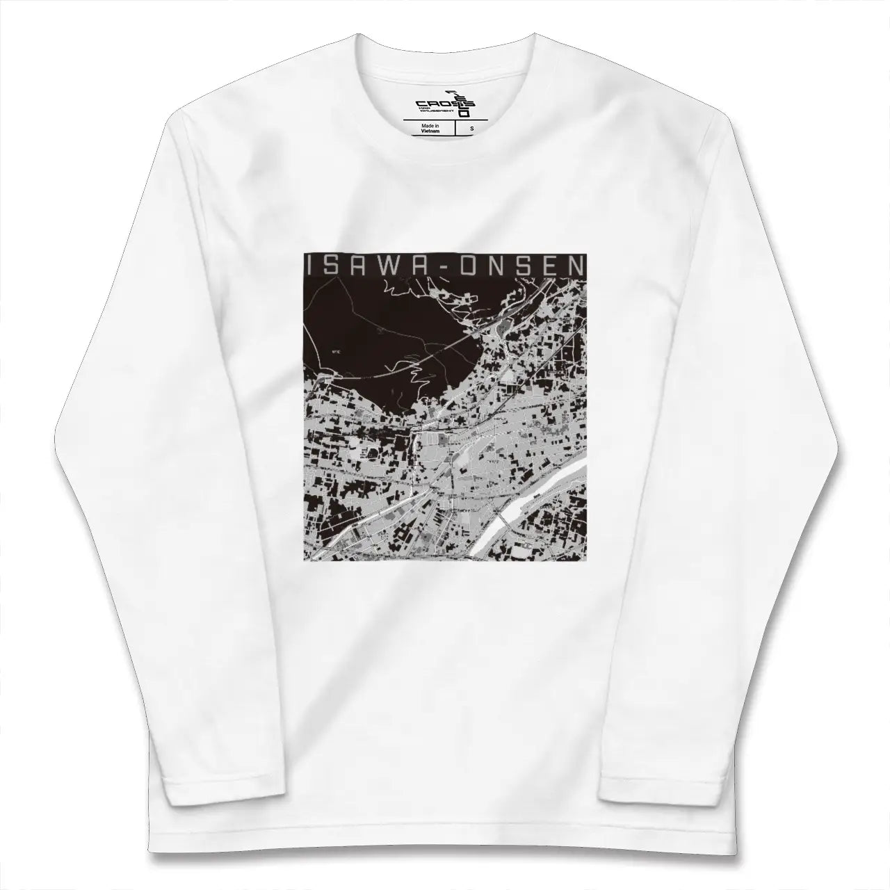 【石和温泉(山梨県)】地図柄ロングスリーブTシャツ