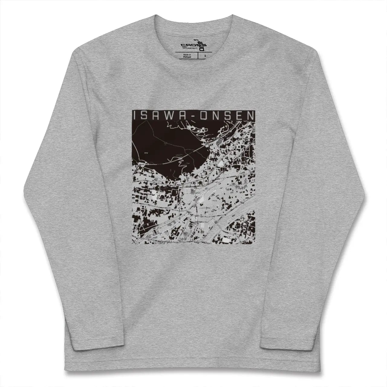【石和温泉(山梨県)】地図柄ロングスリーブTシャツ