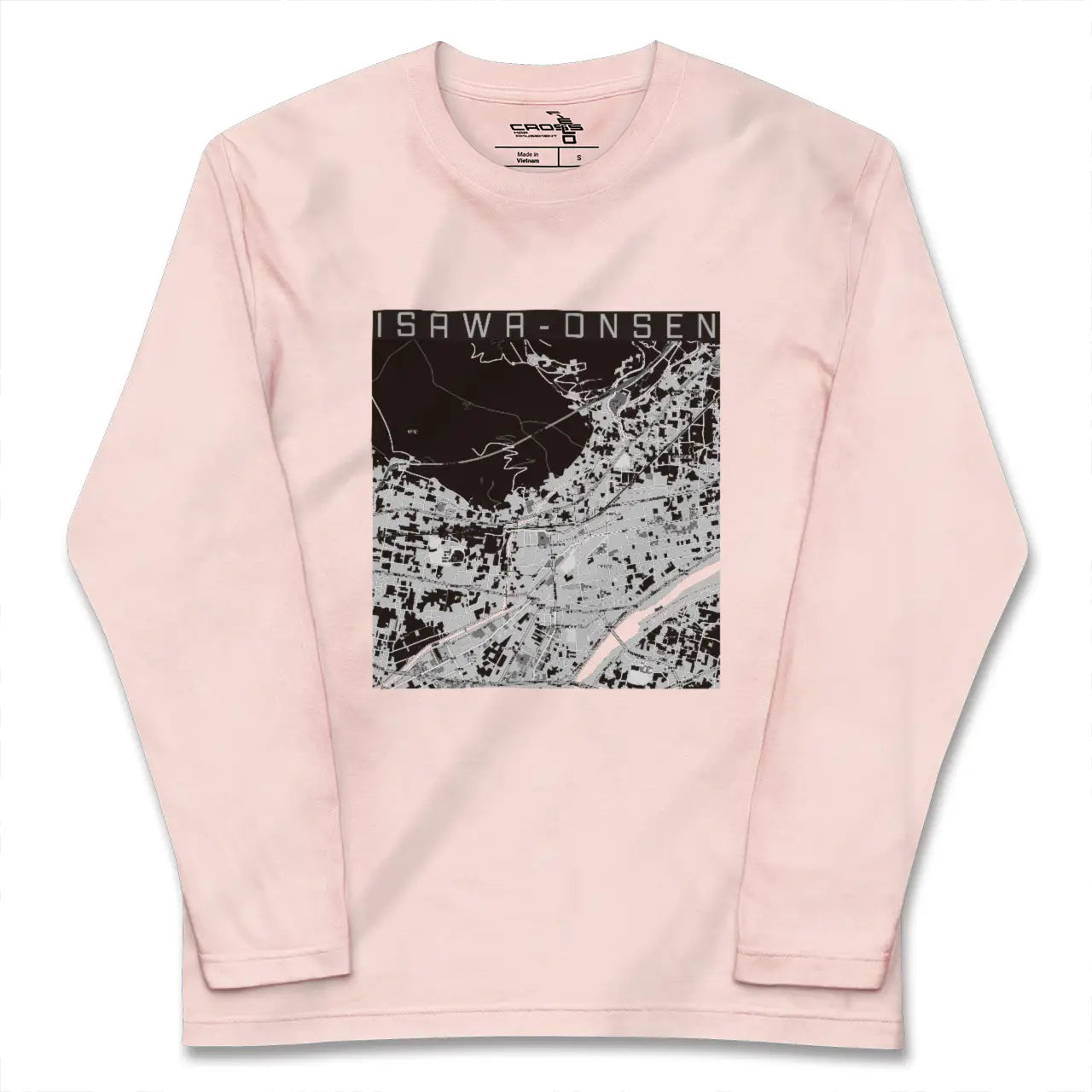【石和温泉(山梨県)】地図柄ロングスリーブTシャツ