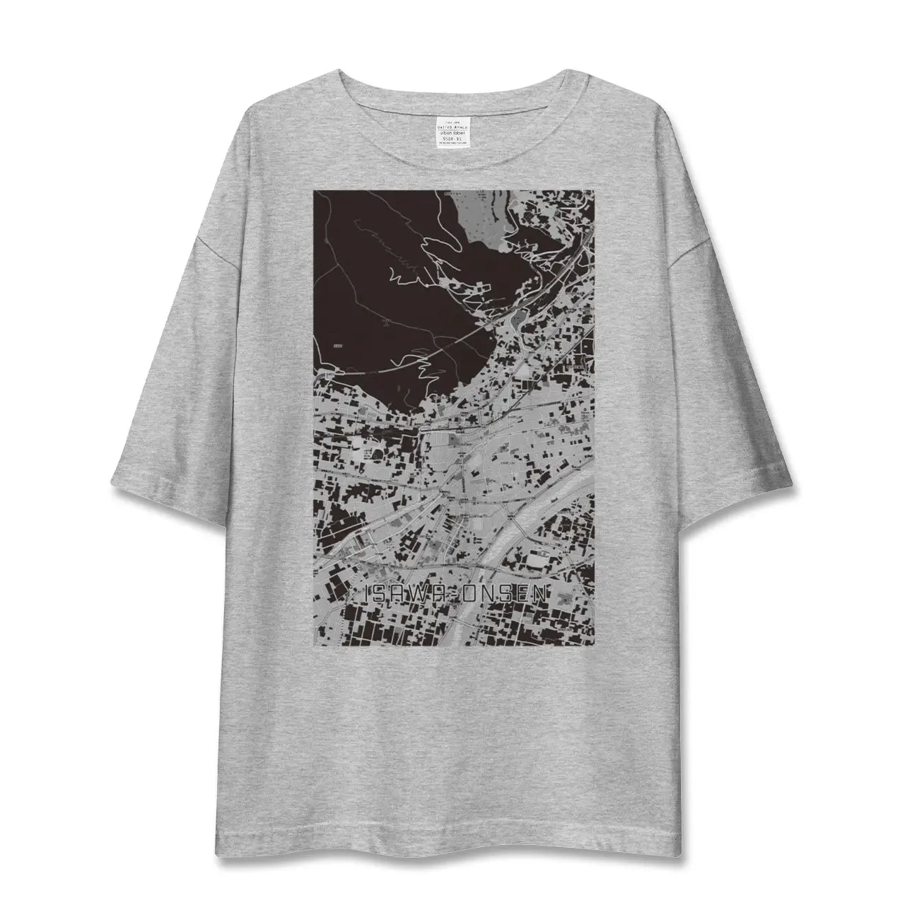 【石和温泉(山梨県)】地図柄ビッグシルエットTシャツ