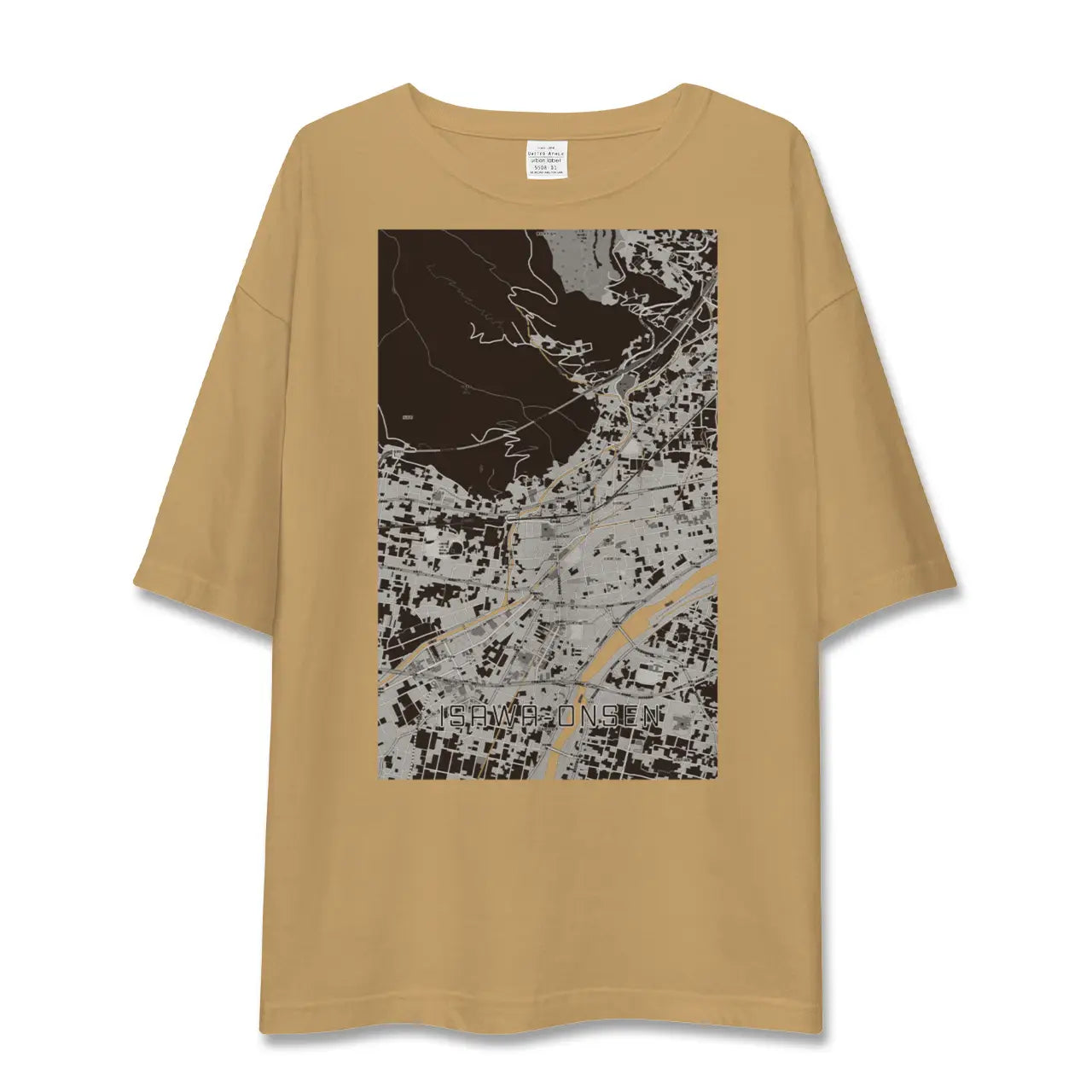【石和温泉(山梨県)】地図柄ビッグシルエットTシャツ