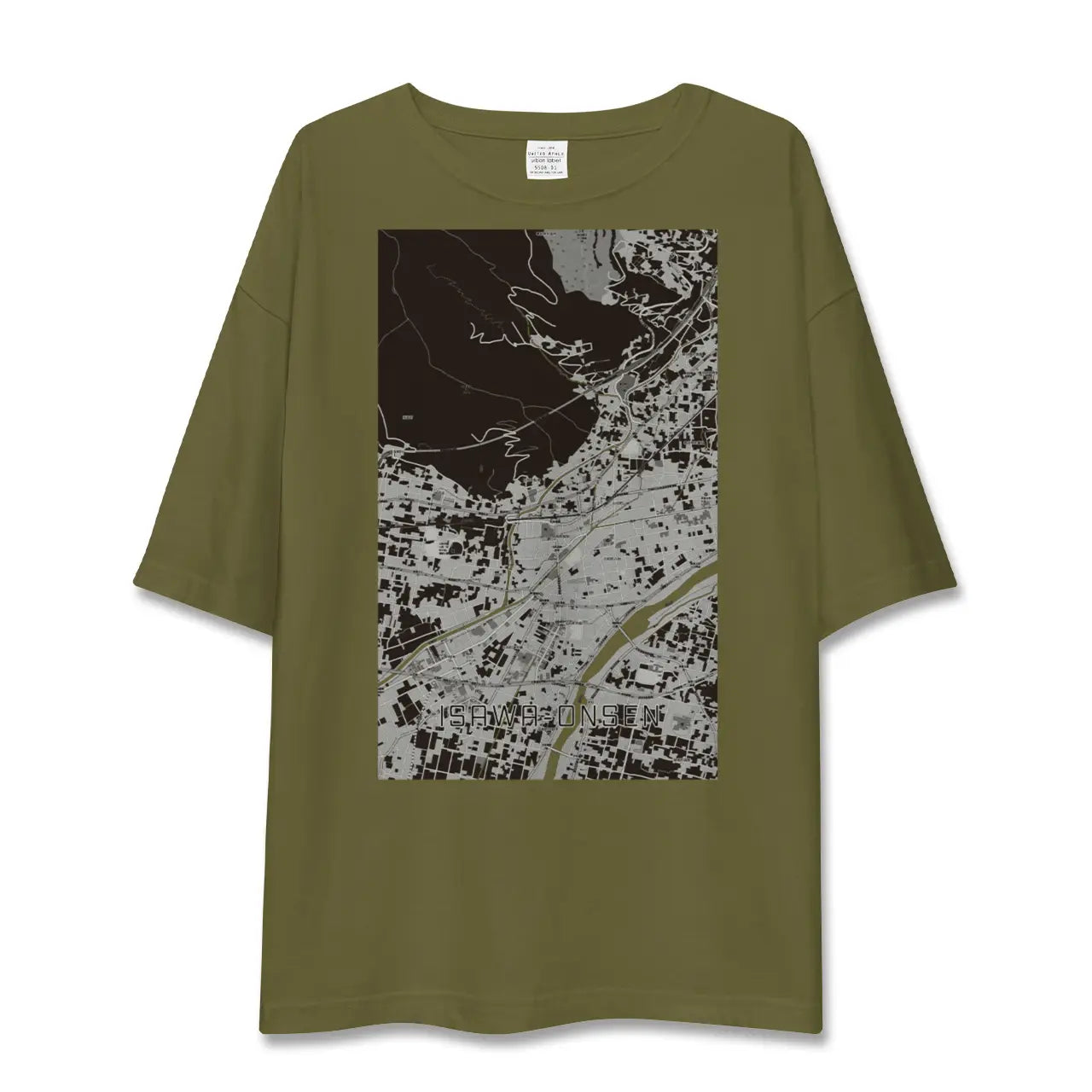 【石和温泉(山梨県)】地図柄ビッグシルエットTシャツ