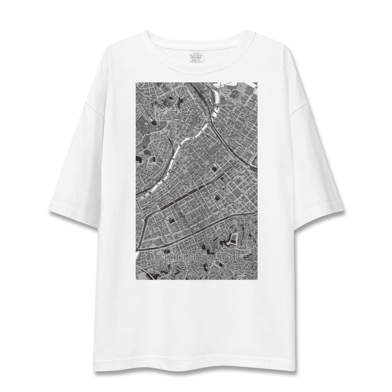 【伊勢佐木長者町(神奈川県)】地図柄ビッグシルエットTシャツ