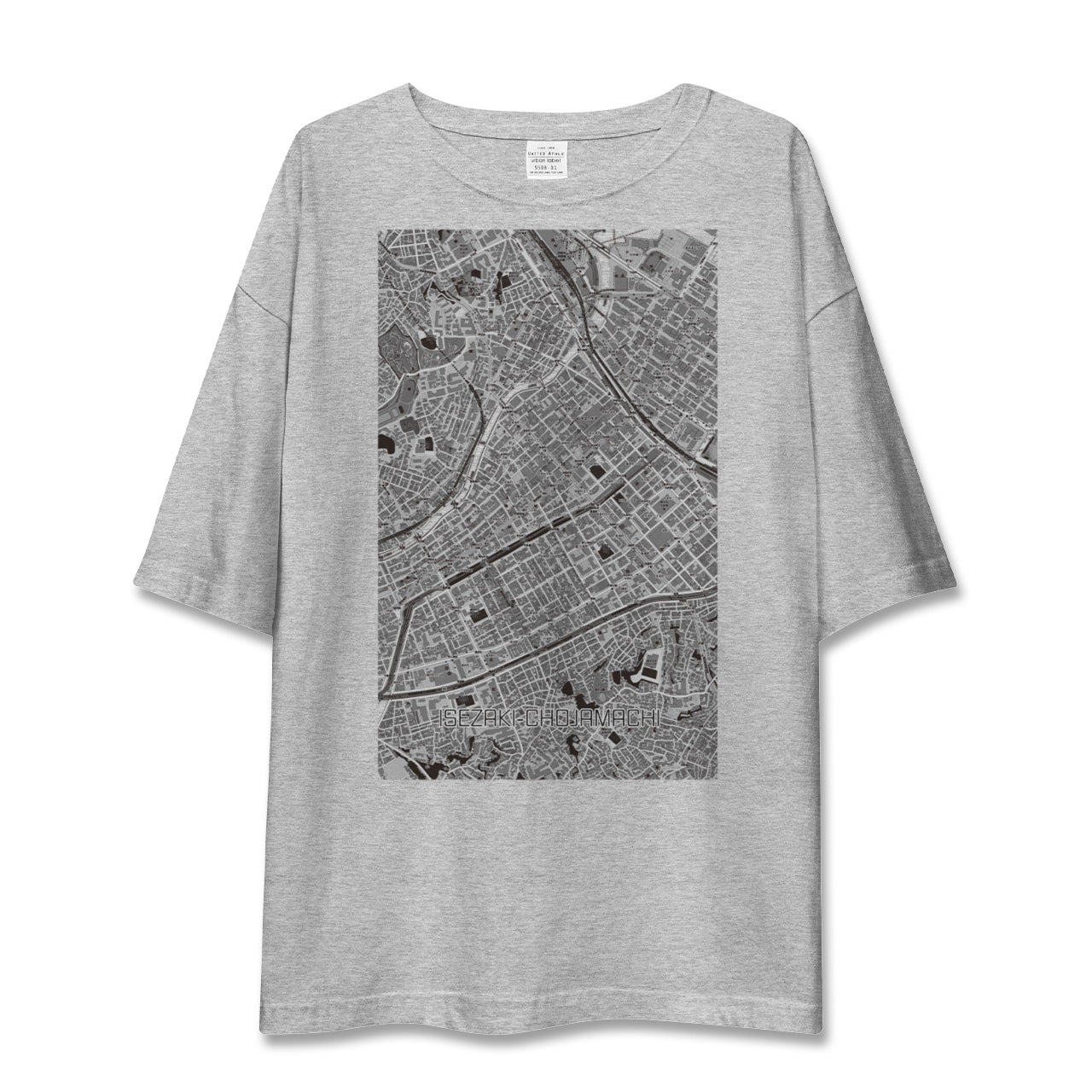 【伊勢佐木長者町(神奈川県)】地図柄ビッグシルエットTシャツ