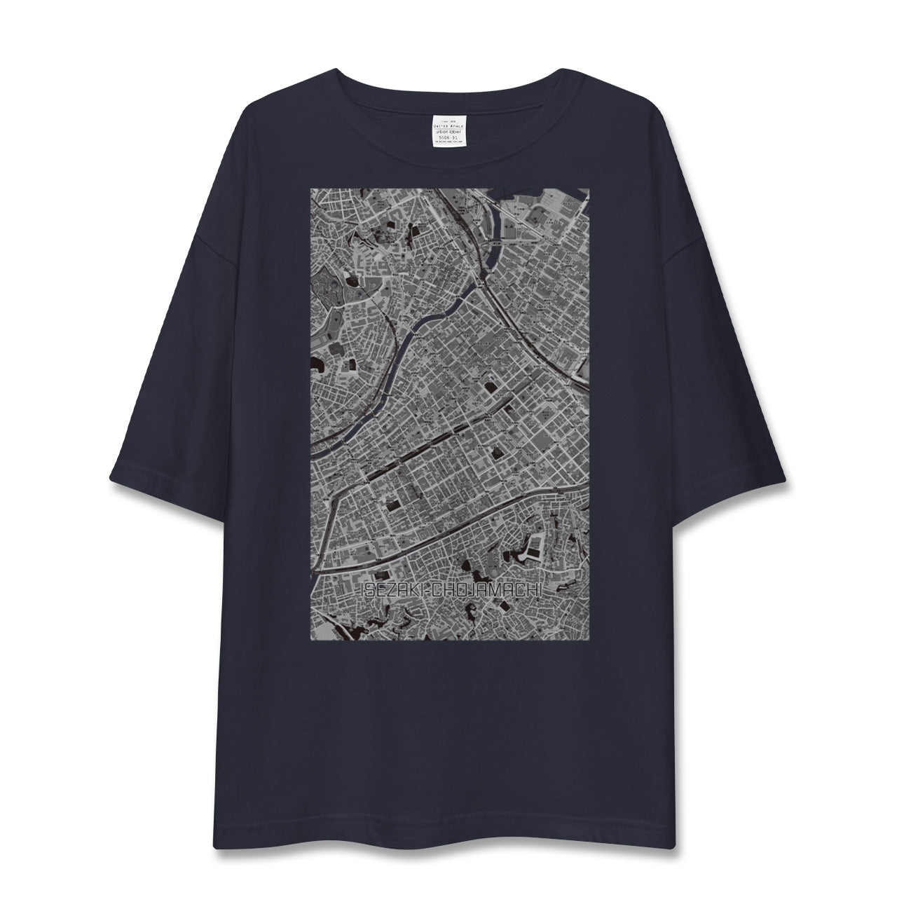【伊勢佐木長者町(神奈川県)】地図柄ビッグシルエットTシャツ