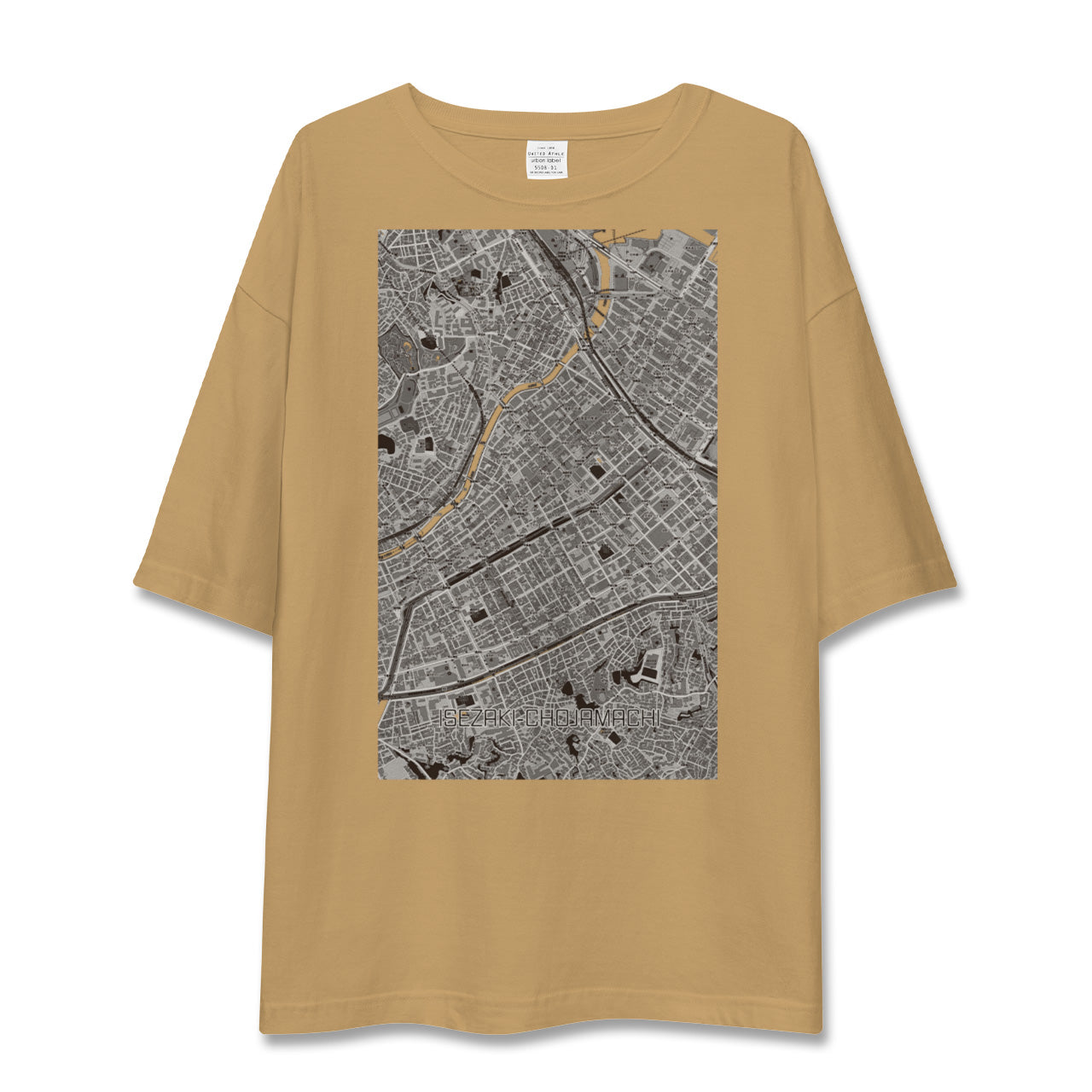 【伊勢佐木長者町(神奈川県)】地図柄ビッグシルエットTシャツ