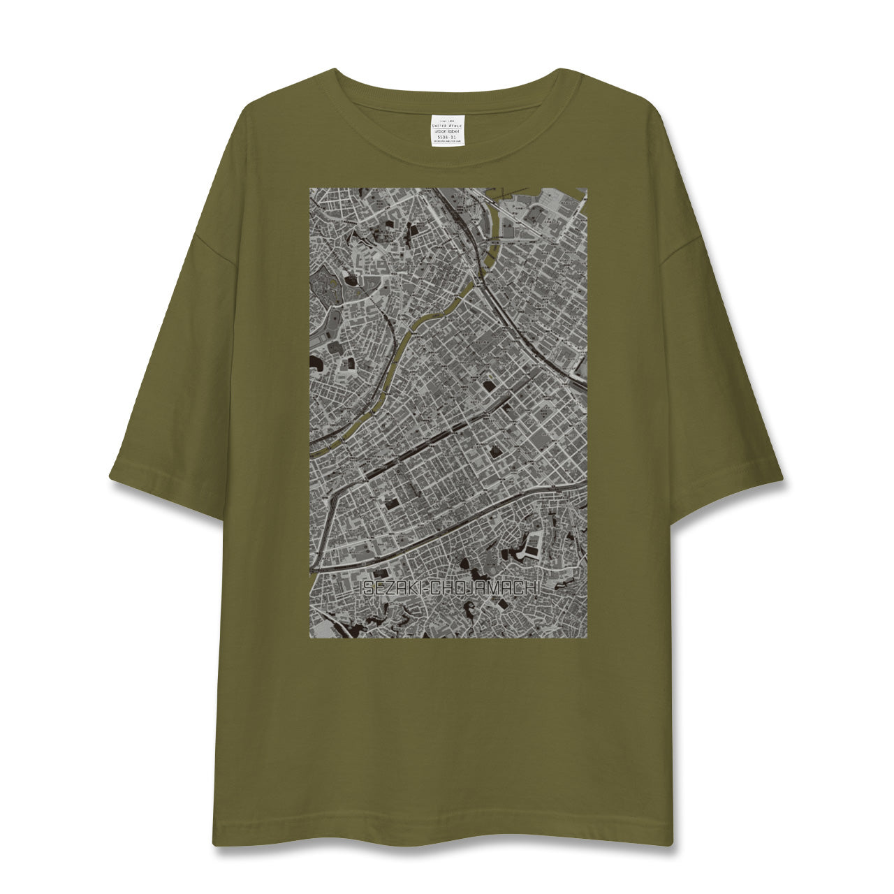 【伊勢佐木長者町(神奈川県)】地図柄ビッグシルエットTシャツ