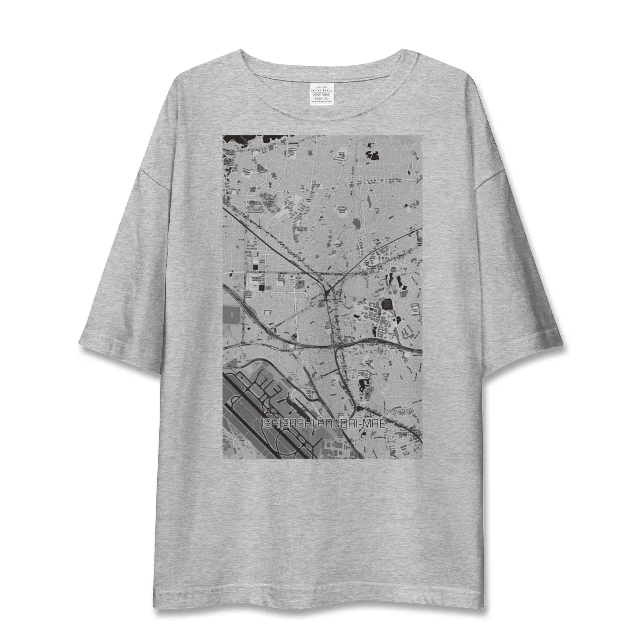 【石橋阪大前(大阪府)】地図柄ビッグシルエットTシャツ