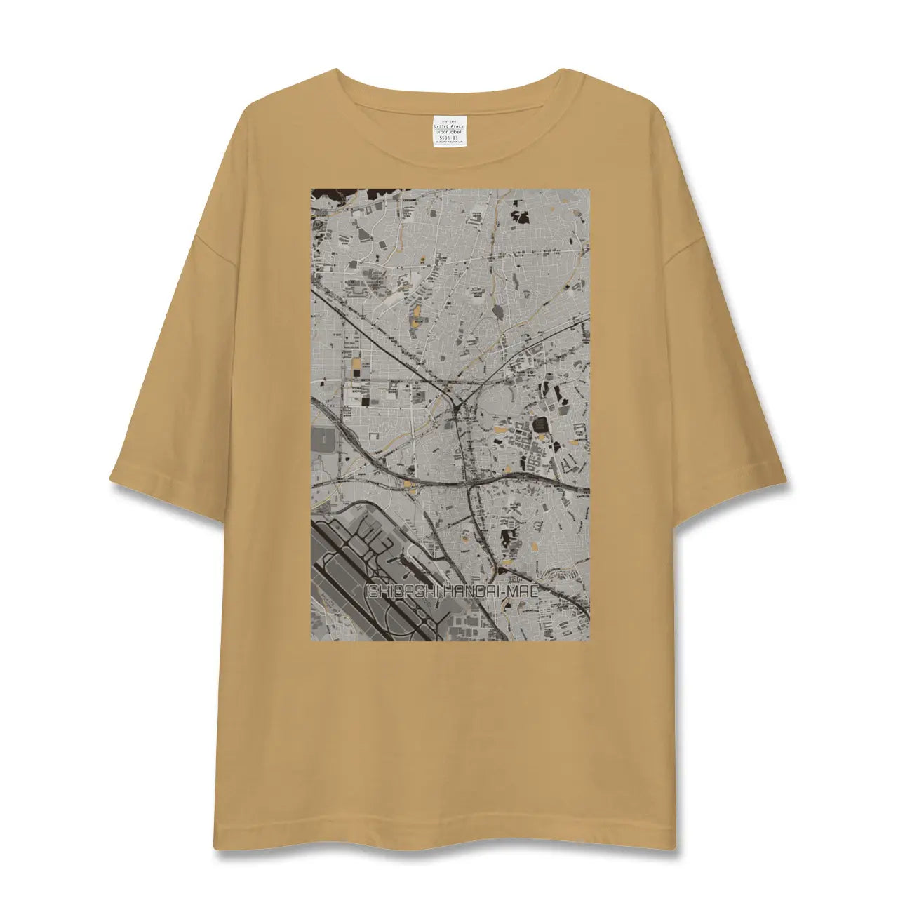 【石橋阪大前(大阪府)】地図柄ビッグシルエットTシャツ