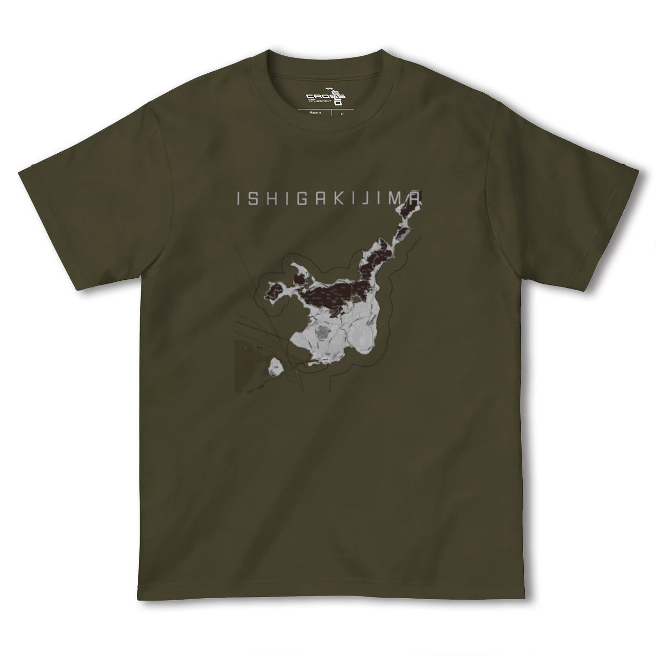 【石垣島(沖縄県)】地図柄ヘビーウェイトTシャツ