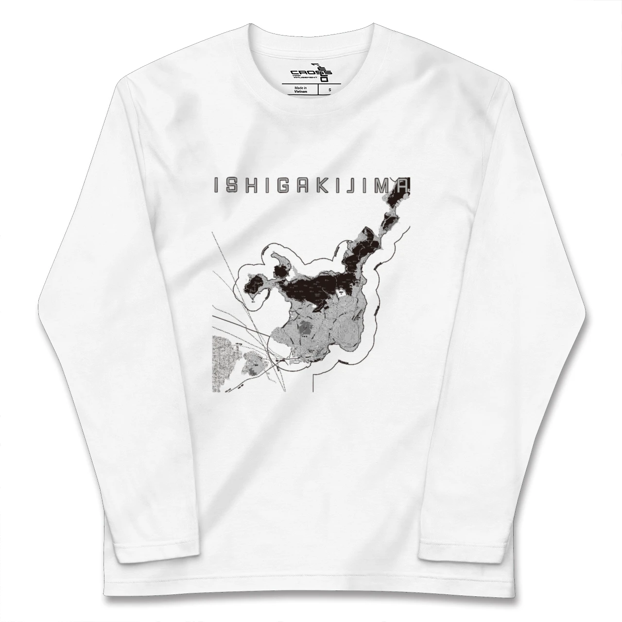 【石垣島(沖縄県)】地図柄ロングスリーブTシャツ