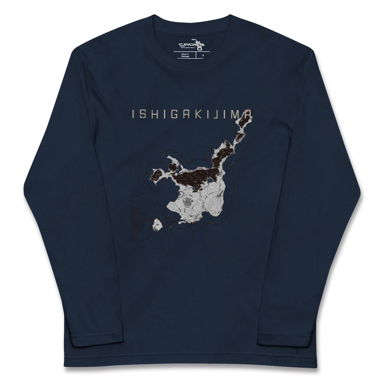 【石垣島(沖縄県)】地図柄ロングスリーブTシャツ