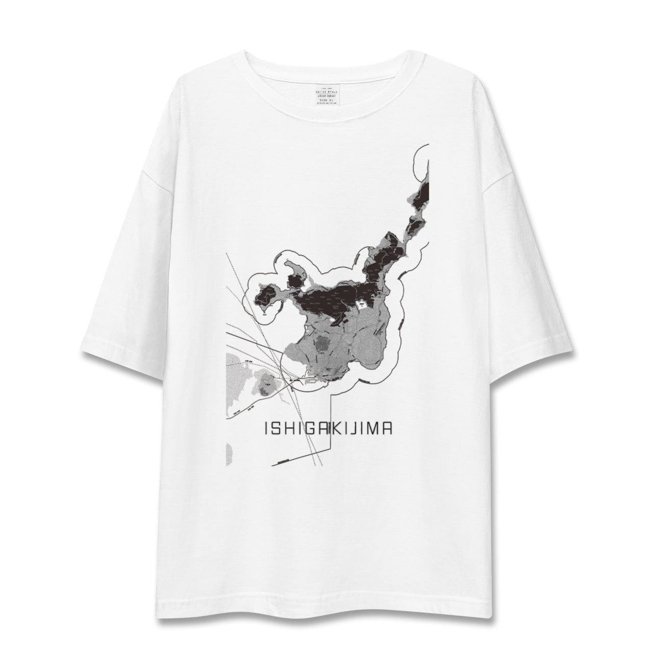 【石垣島(沖縄県)】地図柄ビッグシルエットTシャツ