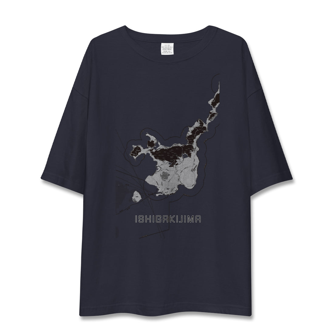 【石垣島(沖縄県)】地図柄ビッグシルエットTシャツ