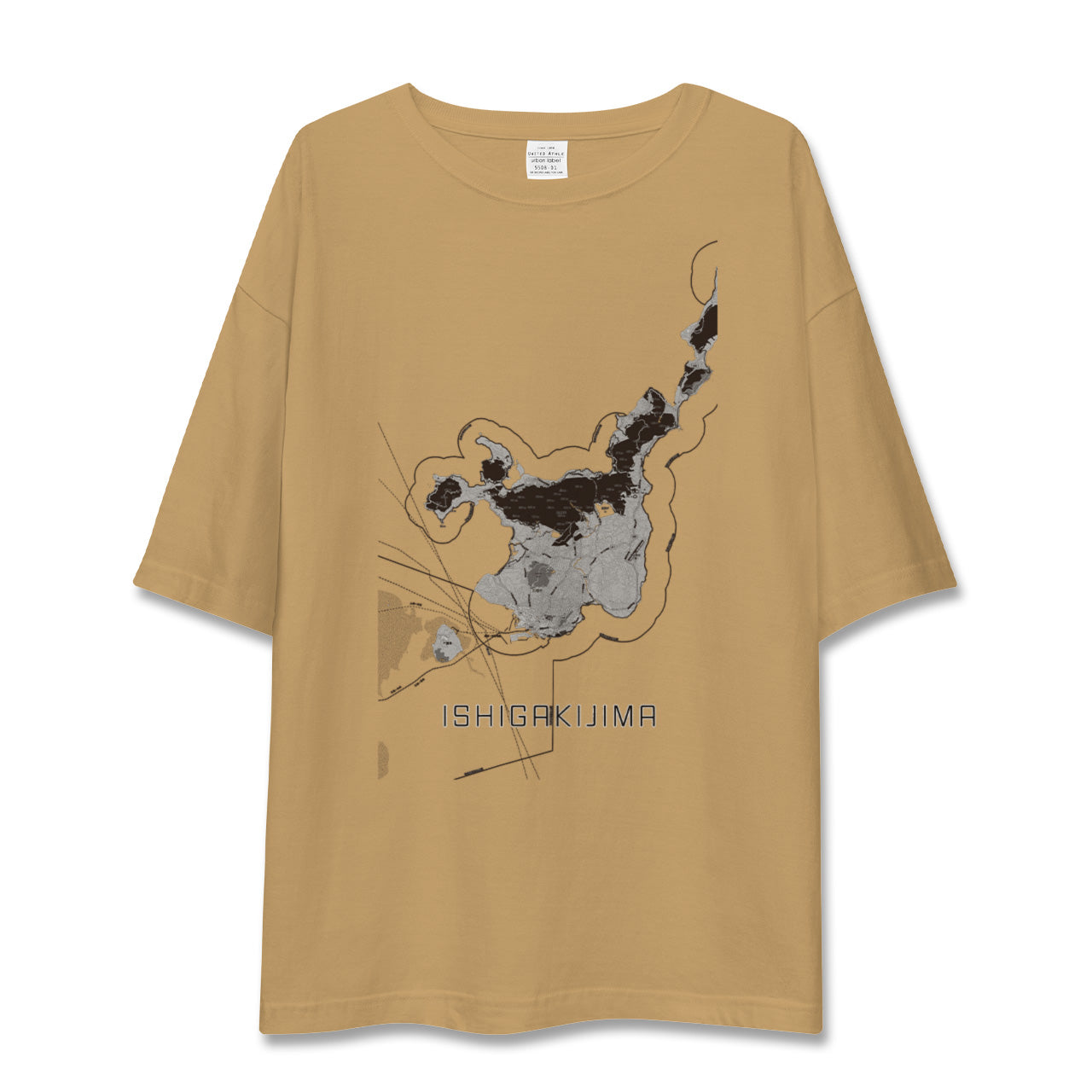 【石垣島(沖縄県)】地図柄ビッグシルエットTシャツ