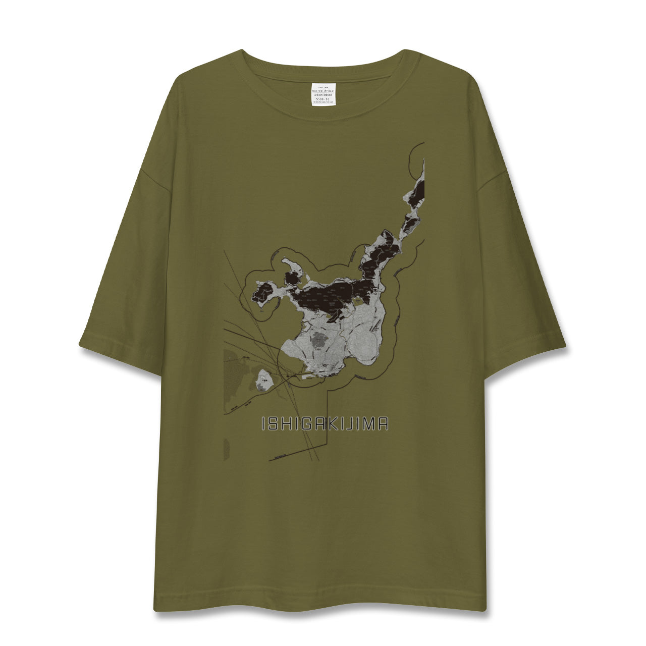【石垣島(沖縄県)】地図柄ビッグシルエットTシャツ