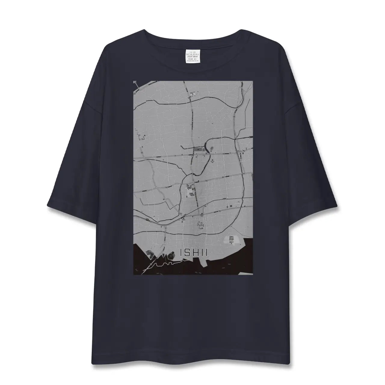 【石井(徳島県)】地図柄ビッグシルエットTシャツ