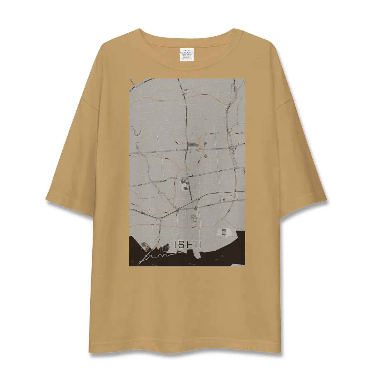 【石井(徳島県)】地図柄ビッグシルエットTシャツ