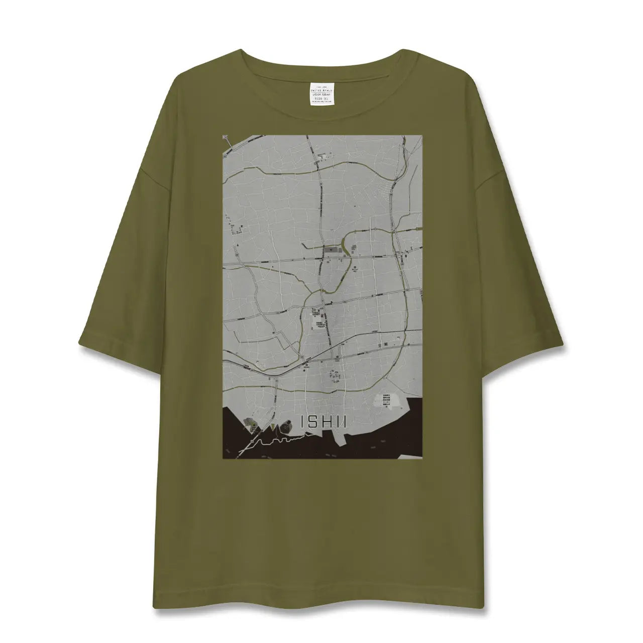 【石井(徳島県)】地図柄ビッグシルエットTシャツ
