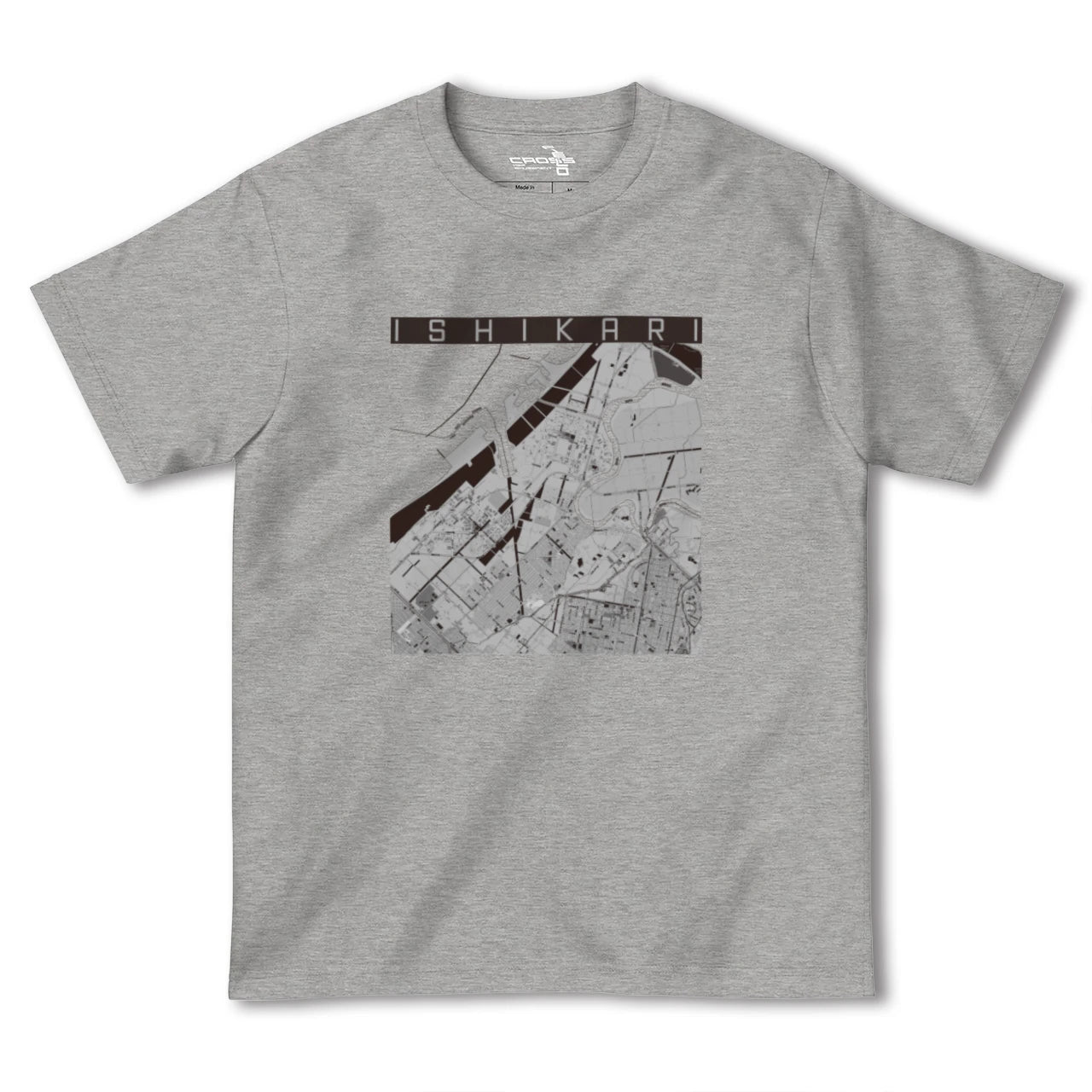 【石狩(北海道)】地図柄ヘビーウェイトTシャツ