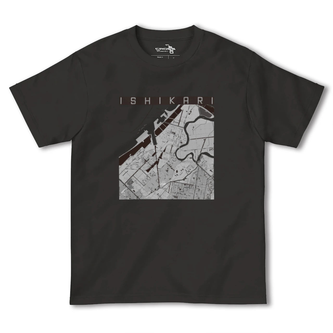 【石狩(北海道)】地図柄ヘビーウェイトTシャツ