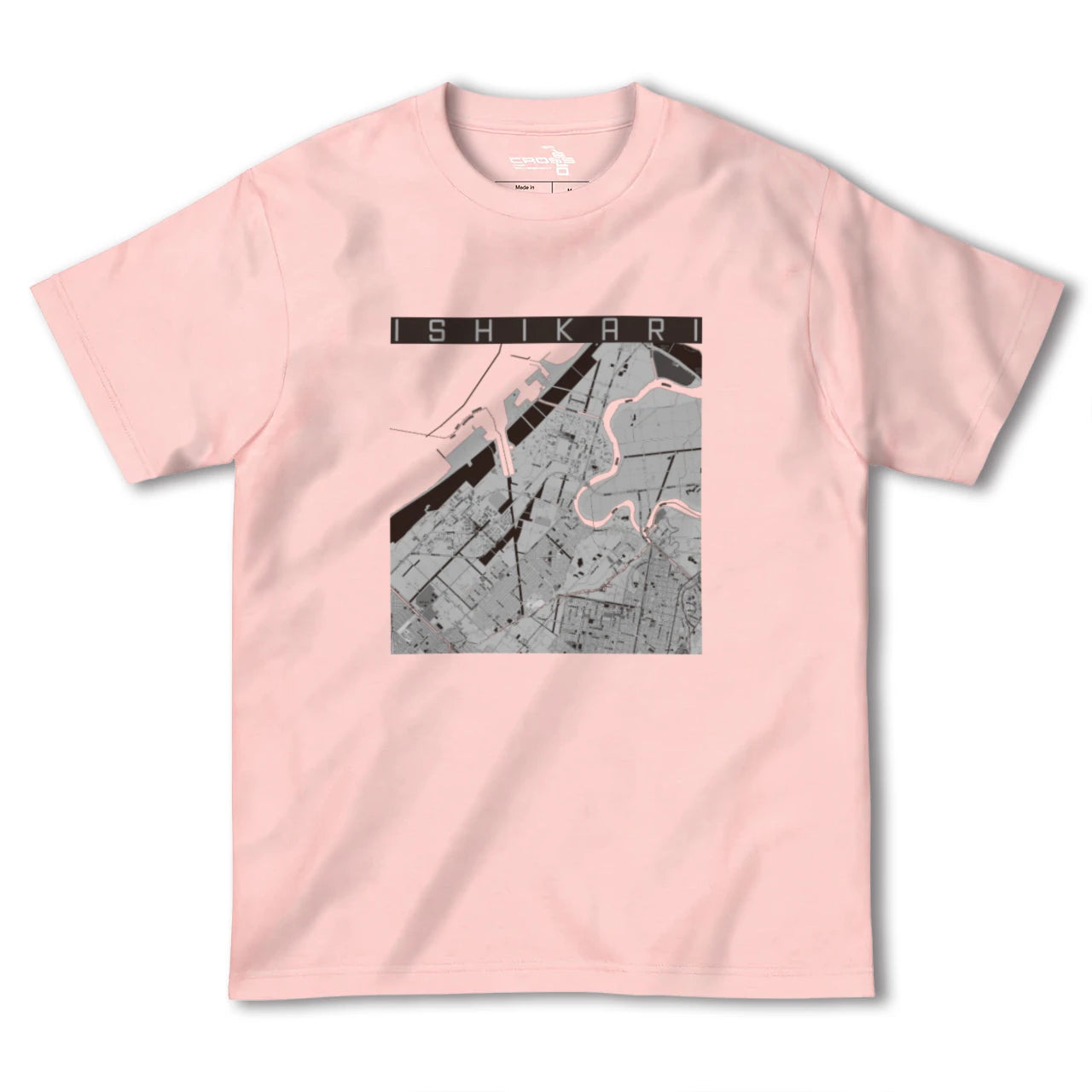 【石狩(北海道)】地図柄ヘビーウェイトTシャツ