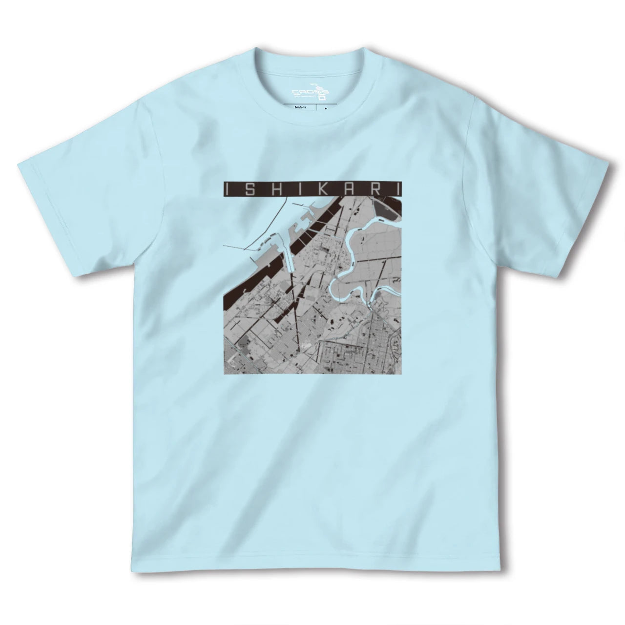 【石狩(北海道)】地図柄ヘビーウェイトTシャツ