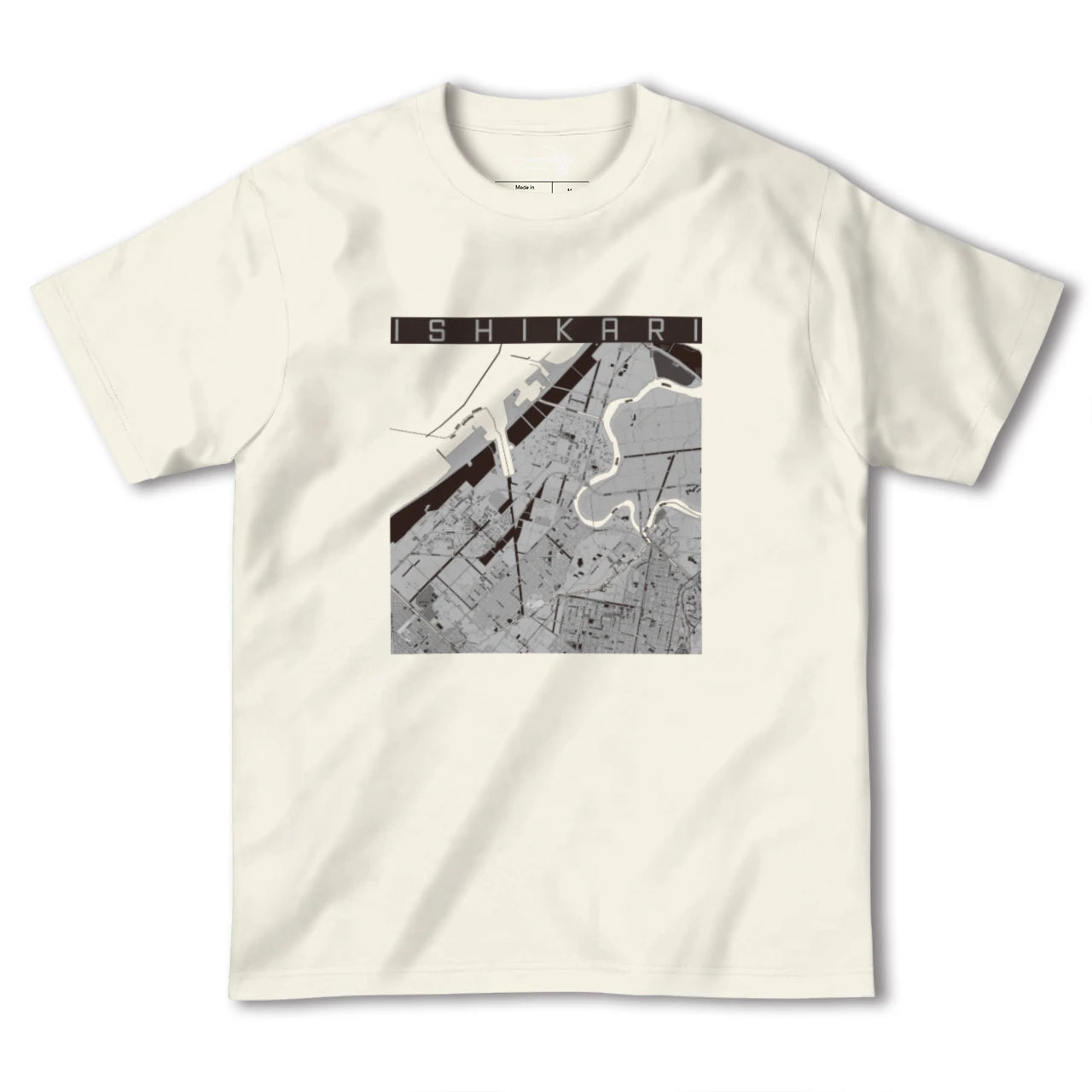 【石狩(北海道)】地図柄ヘビーウェイトTシャツ