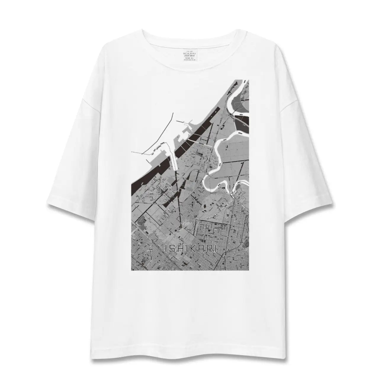 【石狩(北海道)】地図柄ビッグシルエットTシャツ