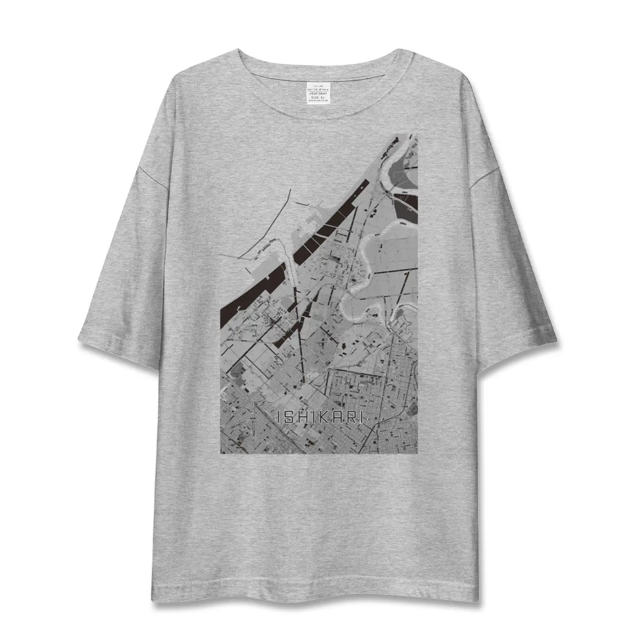 【石狩(北海道)】地図柄ビッグシルエットTシャツ