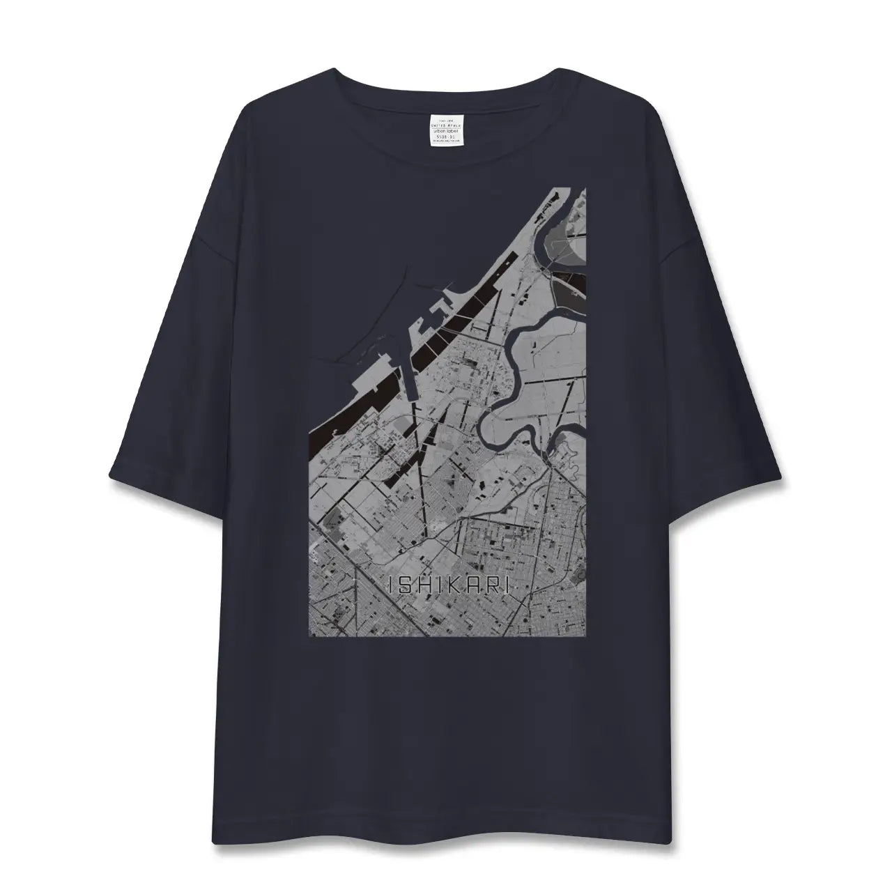 【石狩(北海道)】地図柄ビッグシルエットTシャツ