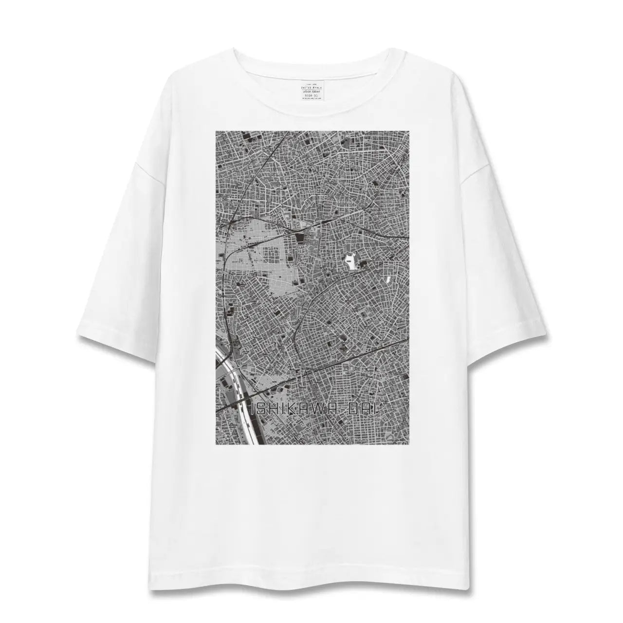 【石川台(東京都)】地図柄ビッグシルエットTシャツ