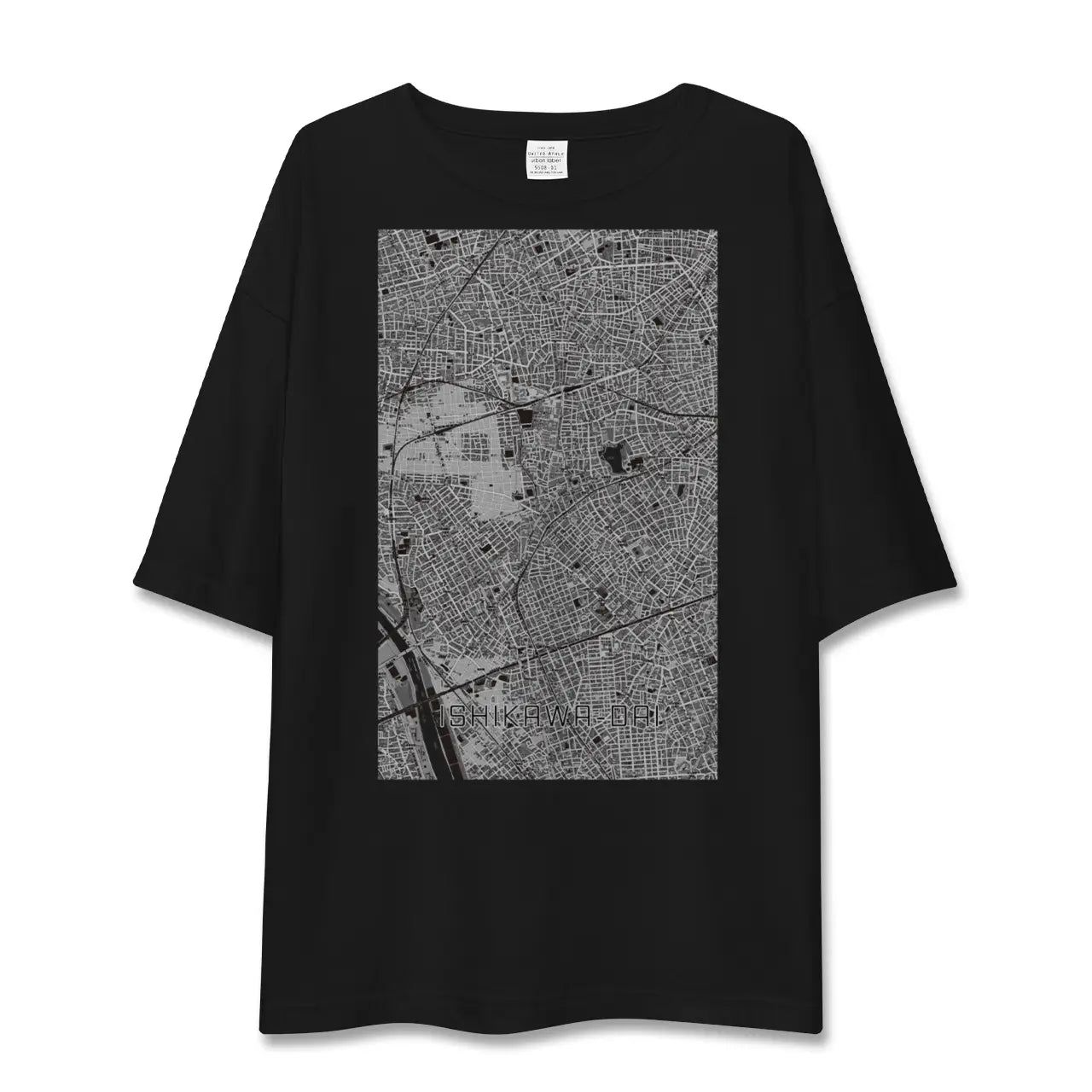 【石川台(東京都)】地図柄ビッグシルエットTシャツ
