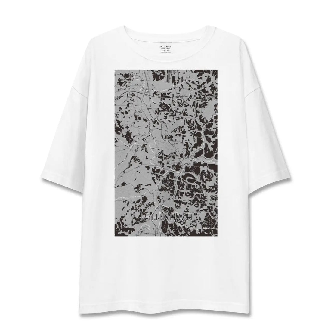 【石川(福島県)】地図柄ビッグシルエットTシャツ