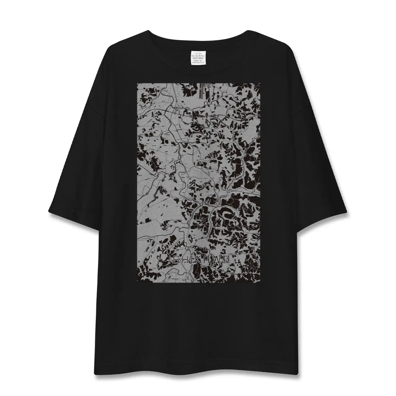 【石川(福島県)】地図柄ビッグシルエットTシャツ