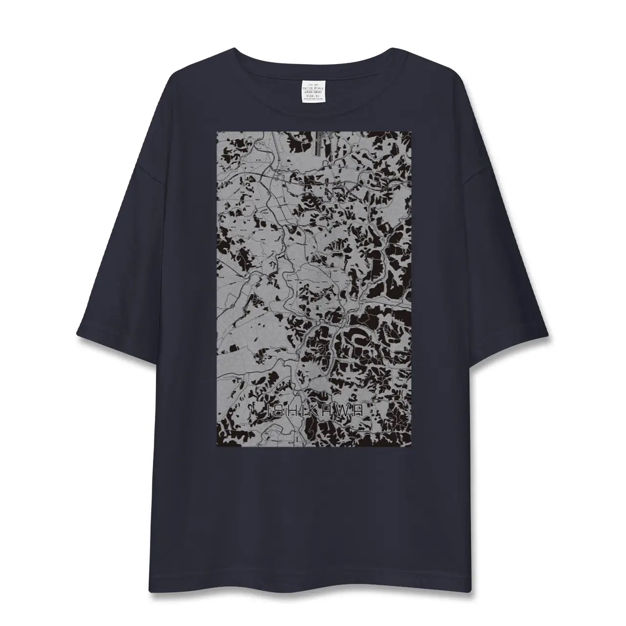 【石川(福島県)】地図柄ビッグシルエットTシャツ
