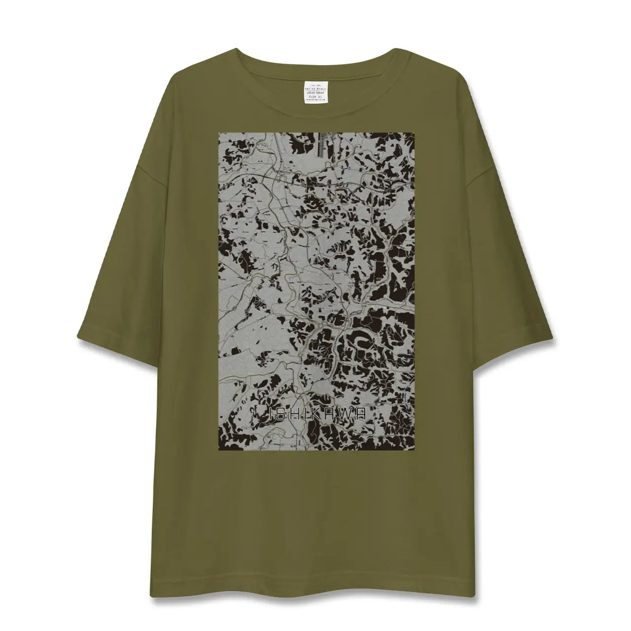 【石川(福島県)】地図柄ビッグシルエットTシャツ