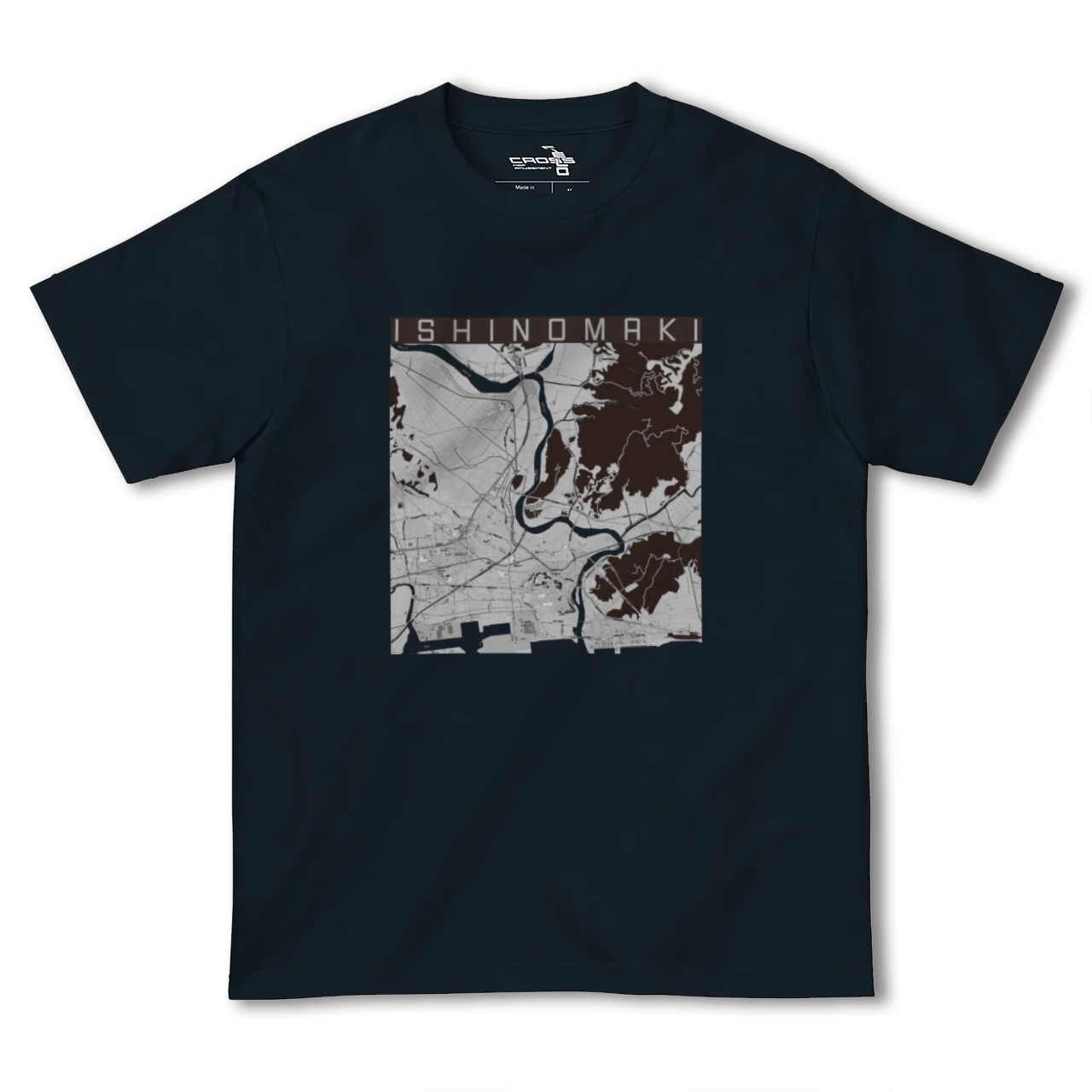 【石巻(宮城県)】地図柄ヘビーウェイトTシャツ