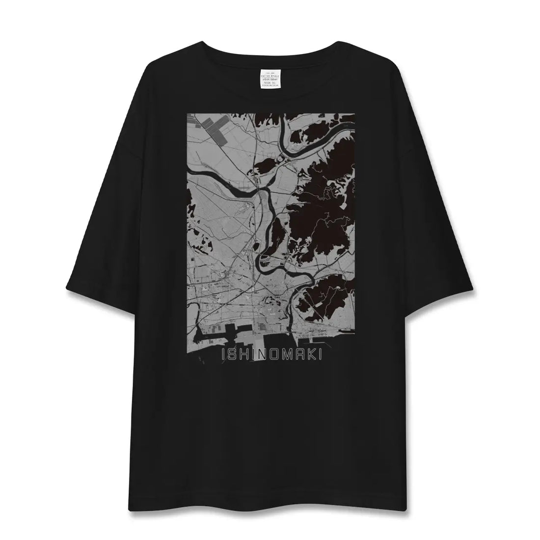 【石巻(宮城県)】地図柄ビッグシルエットTシャツ
