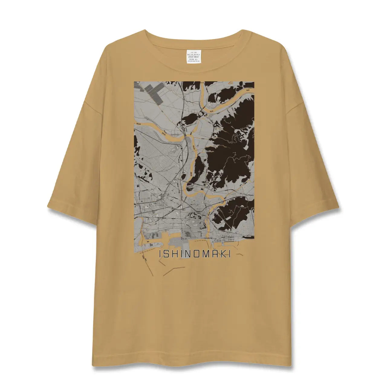 【石巻(宮城県)】地図柄ビッグシルエットTシャツ
