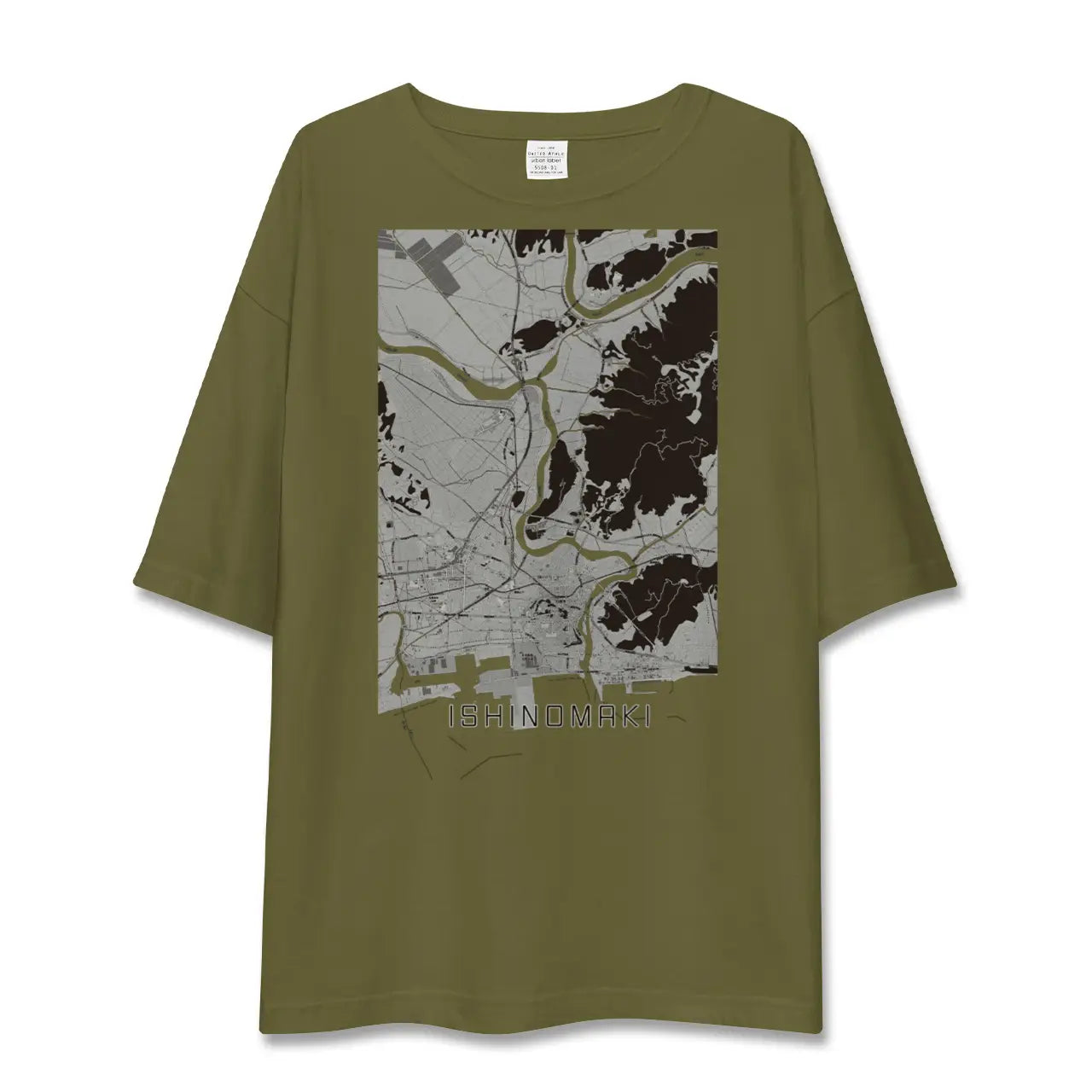 【石巻(宮城県)】地図柄ビッグシルエットTシャツ