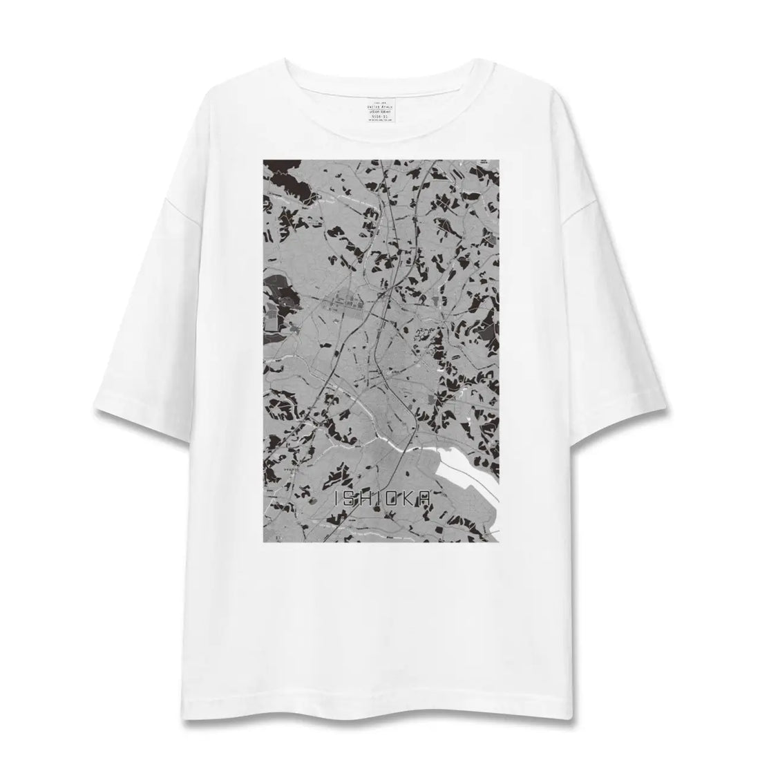【石岡(茨城県)】地図柄ビッグシルエットTシャツ