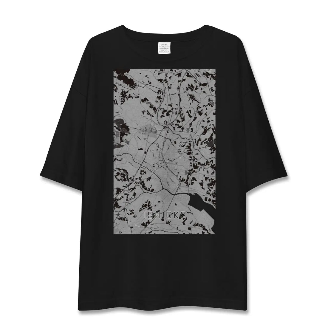 【石岡(茨城県)】地図柄ビッグシルエットTシャツ